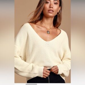 Feel it Still Ivory Knit Sweater